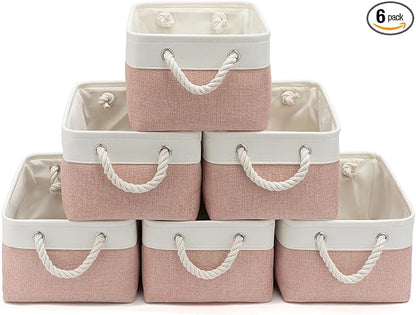 13.8x9.8x6.7 Inch Fabric Small Storage Bins by VQRTEXAStorageBasket