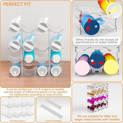 Yieach 3 Tier Stackable Water Bottle Organizer - Image 6