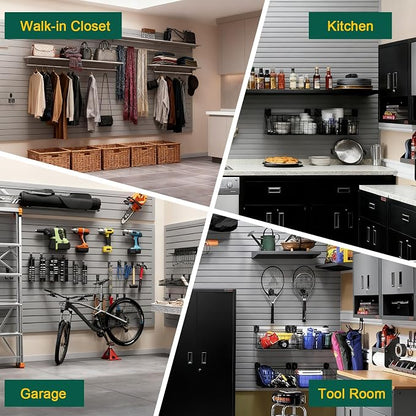Yuzzy Slat Wall Paneling 4 x 8ft, Garage Slatwall Panel Wall Storage Systems - Image 7