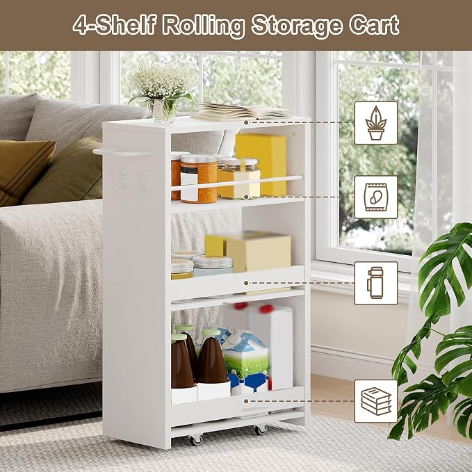 ChooChoo 4-Tier Slim Storage Cart - Image 5