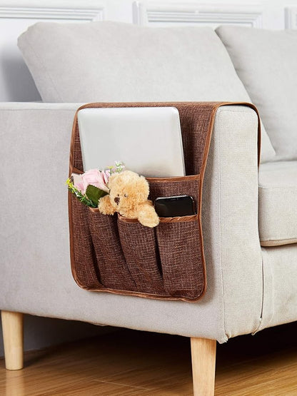 FLYILY Sofa Armrest Organizer Non-Slip Arm Chair Hanging Caddy Remote Control - Image 3
