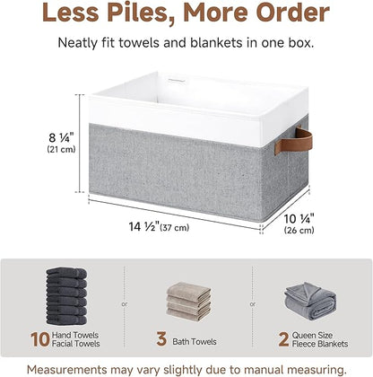 StorageWorks Storage Baskets for Shelves, Foldable Fabric Closet Storage Bins - Image 3