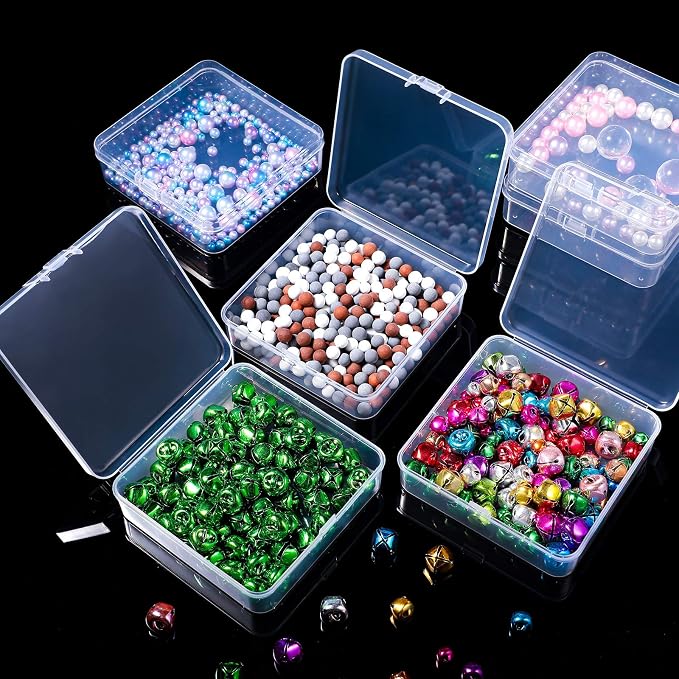 Jetec 6 Pieces Mini Plastic Clear Beads Storage Containers Box - Image 4