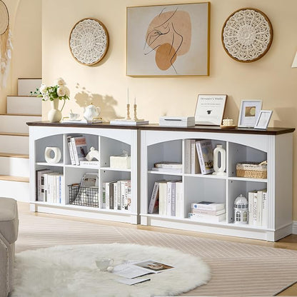White Bookshelf, 6-Cube Bookcase and Kids Bookshelf, Wooden Storage Cabinet - Image 6