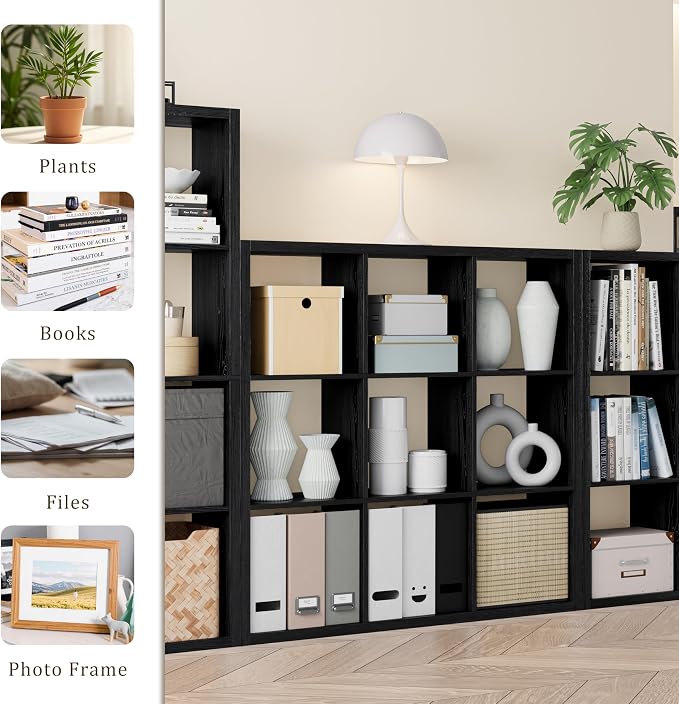 Cube Storage Organizer Bookcase, Decorative 11 inch Open Back Cubical Shelf - Image 8