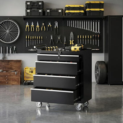 Garvee Rolling Tool Chest, 4 Drawers Tool Storage Cabinet, Toolbox - Image 2