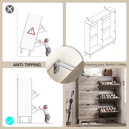HUANLEGO Shoe Cabinet Storage for Entryway - Image 5