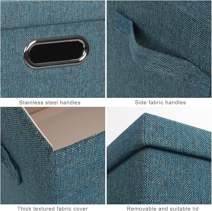 Large 17" 36 Quart Collapsible Stackable Storage Bins - Image 7
