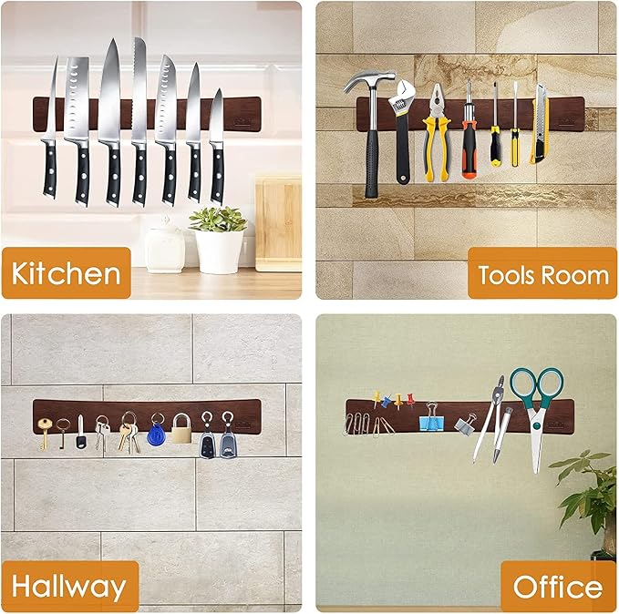 HOSHANHO Magnetic Knife Strips, Magnetic Knife Holder - Image 6