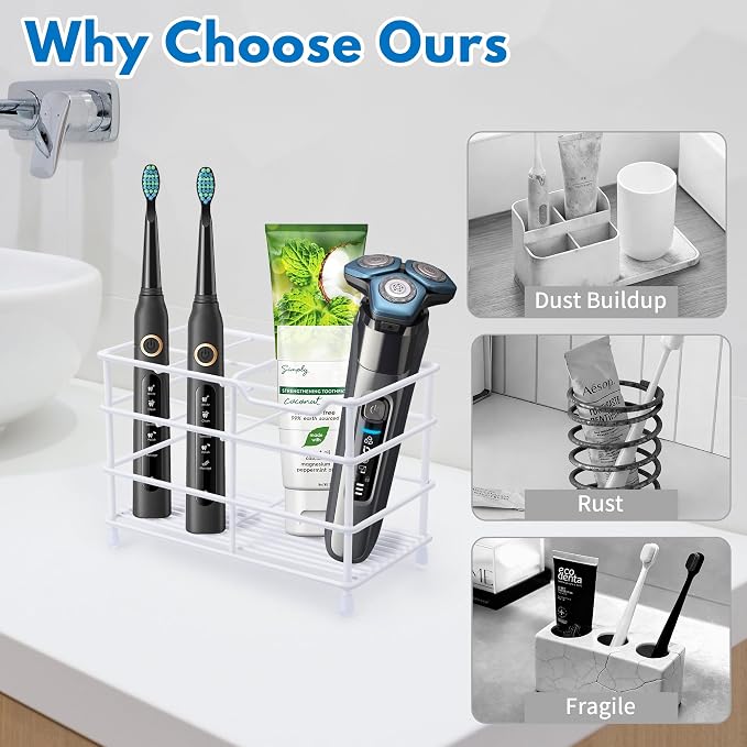 Urbanstrive 304 Stainless Steel Bathroom Toothbrush Holder Toothpaste Holder - Image 8