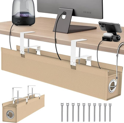 Under Desk Cable Management Tray, 60LBS Capacity, No Drill Installation by Unknown