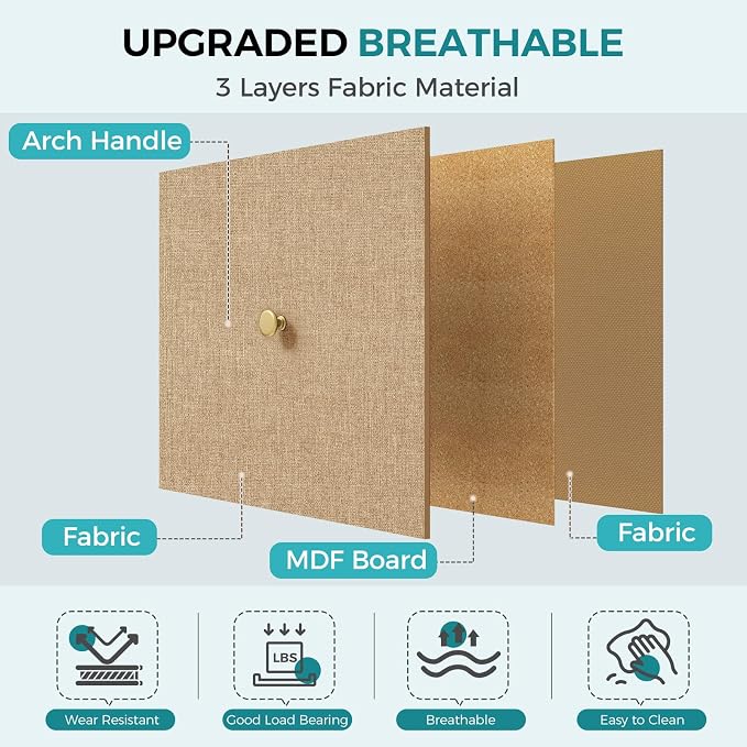 OLIXIS 5 Drawer Dresser for Bedroom, Storage Organizer for Closet, Khaki | - Image 6