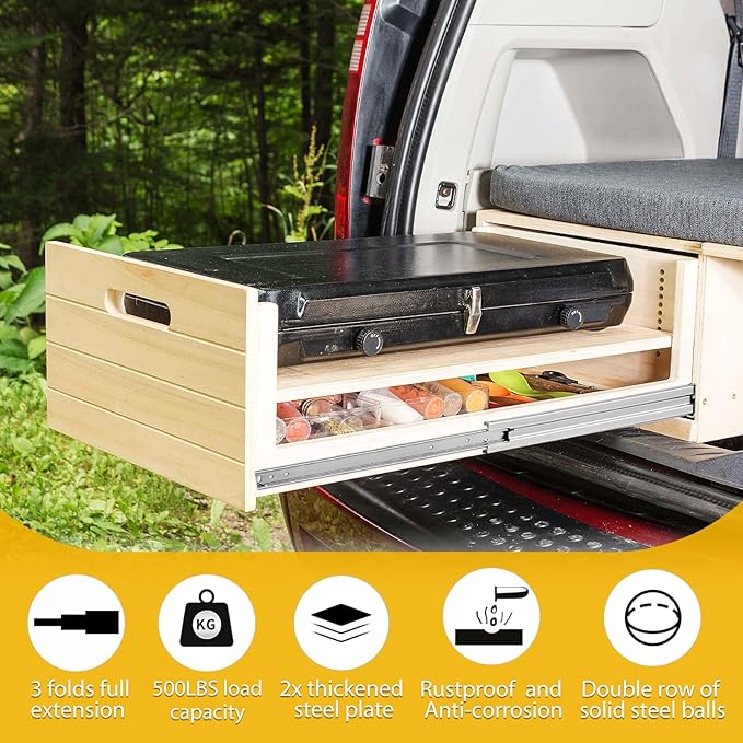 YENUO Heavy Duty Drawer Slides Full Extension Ball Bearing 12–60 Inch 420LB | - Image 4