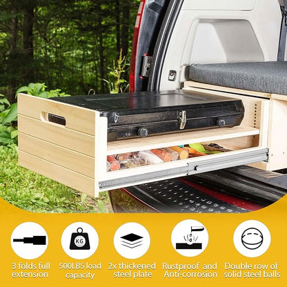 YENUO Heavy Duty Drawer Slides Full Extension Ball Bearing 12–60 Inch 420LB | - Image 4