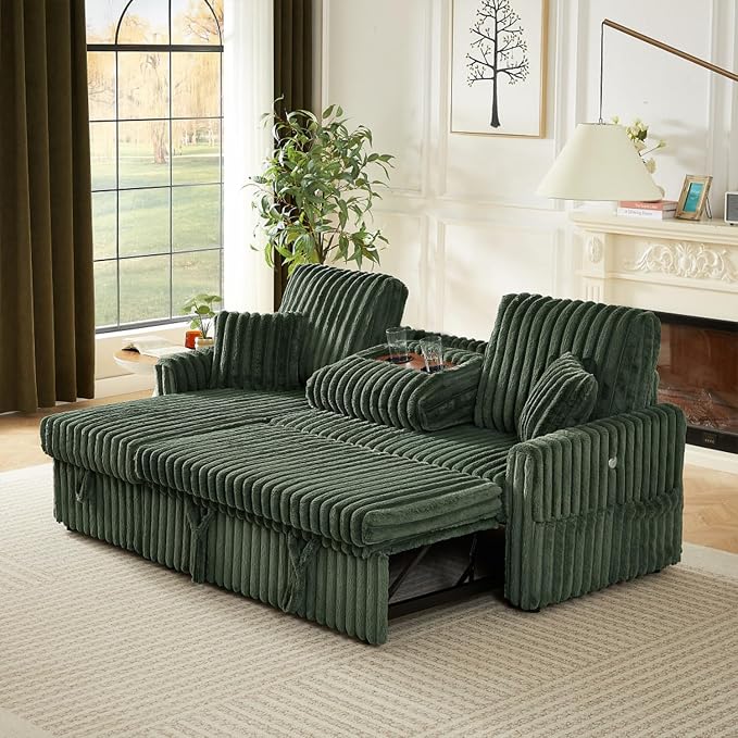 KCGKCG Sleeper Sofa Bed, 81” Pull Out Couch Bed - Image 2