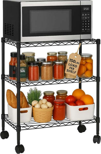 3 Tier Wire Shelving Unit Storage Rack, Metal Heavy Duty Utility Organizers by DisplaysByJack