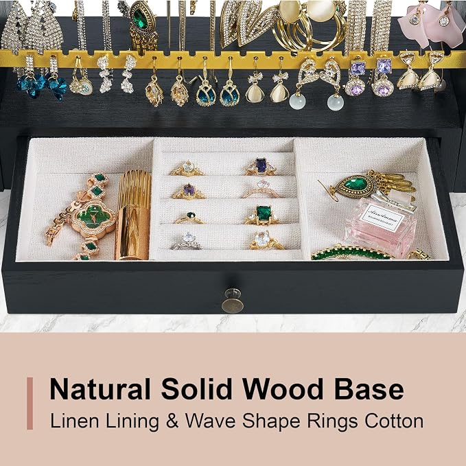 Pinzoveco Earring Organizer, 5 Layer Earring Holder Organizer - Image 5