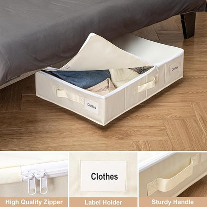 Vincona Under Bed Storage with Wheels, Rolling Under Bed Storage Containers - Image 2