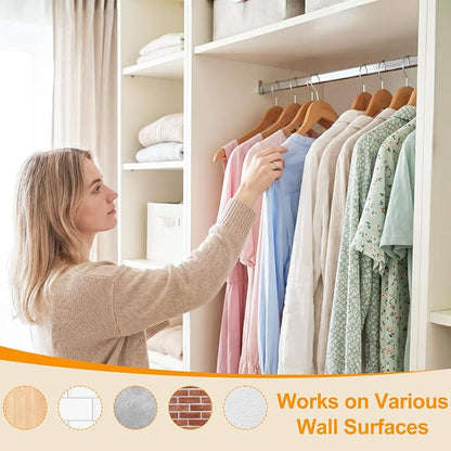 Closet Rods for Hanging Clothes, 16 to 26 Inches Stepless Extendable Stainless - Image 7