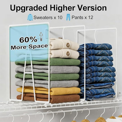 SortNStore Wire Shelf Dividers for Closet: 16-inch Tall 12-inch Deep 6 Pack - Image 3