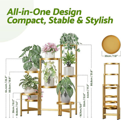 Gold Plant Stand, 8 Tiered Plant Stand Indoor - Image 3