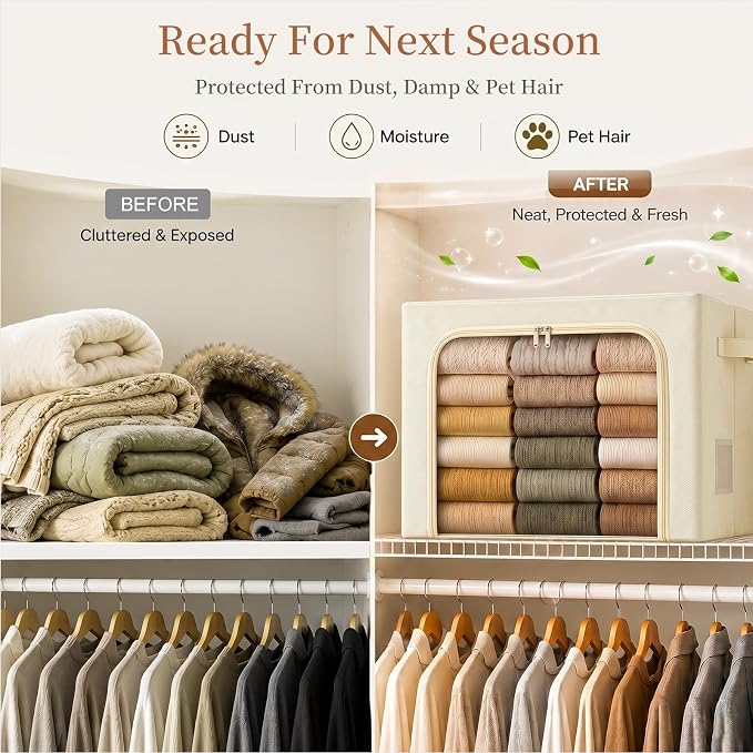 GoMaihe 3 Opening Clothes Storage Bins - Image 8