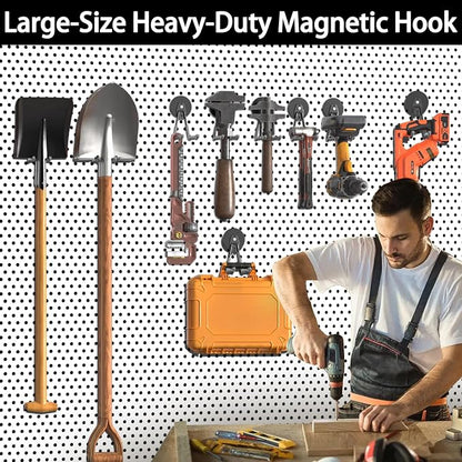 3-H Magnetic Wave Hooks Heavy Duty 2 Pack, Large Magnet Garage Hooks Heavy Duty - Image 3
