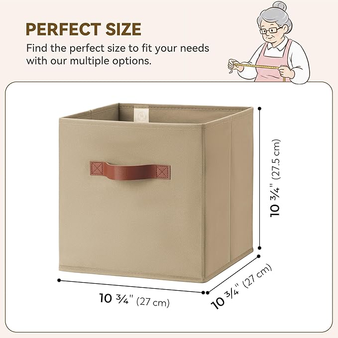 GRANNY SAYS Cube Storage Bins, 11 Inch Cube Storage Organizer - Image 3