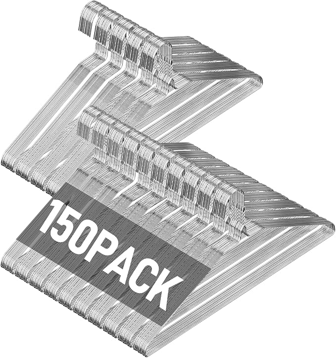 SPECILITE Wire Metal Clothes Hangers Bulk 150 Pack by SPECILITE