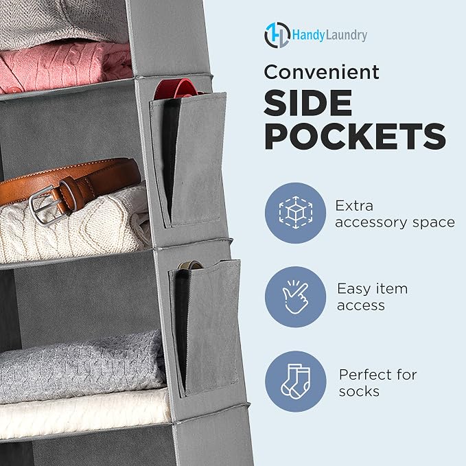 Handy Laundry Hanging Closet Organizer - Image 5