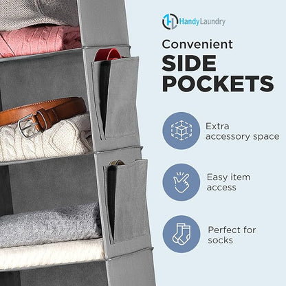 Handy Laundry Hanging Closet Organizer - Image 5