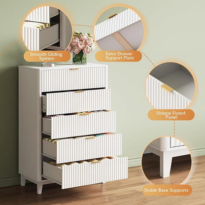 WLIVE Fluted Dresser for Bedroom - Image 6
