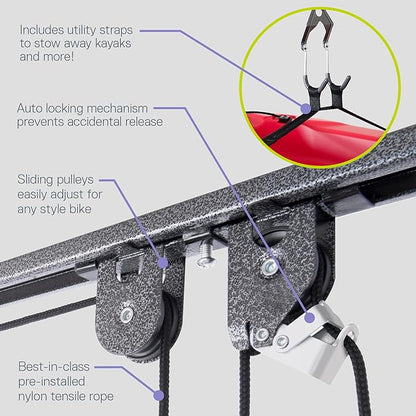 Bike Hoist- Heavy Duty for Space Saving - Image 3