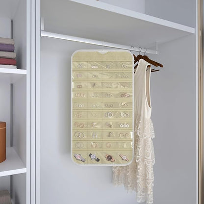 Hanging Jewelry Organizer Storage, 40 Pockets 36 Hooks Necklace Earring - Image 8