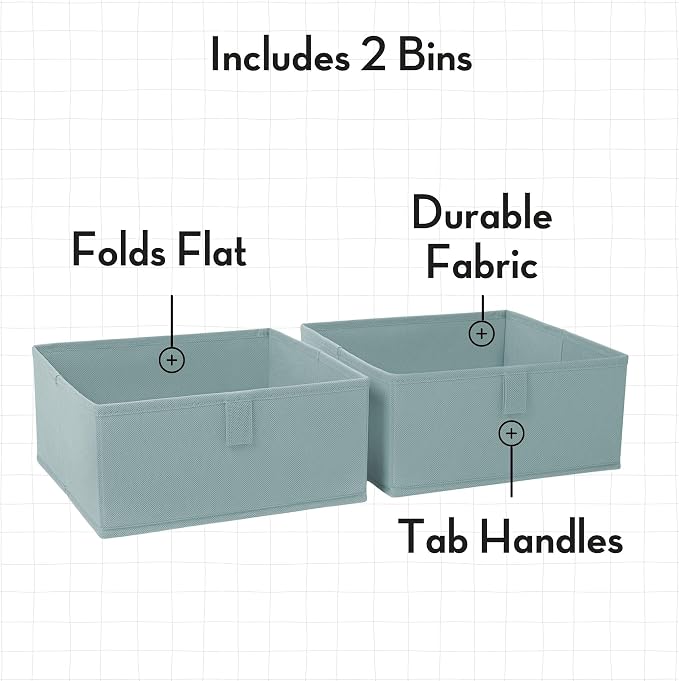 RiverRidge Kids 2pc Folding Storage Bins Set - Image 2