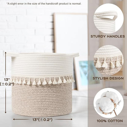 danpinera Storage Baskets, 3 Pack Soft Round Storage Bins - Image 2