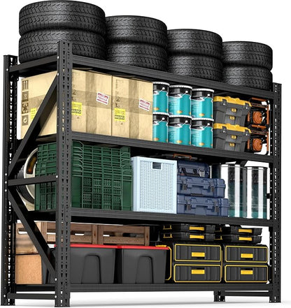 4 Tier Heavy Duty Garage Shelving, Industrial Shelving Built by VIYET