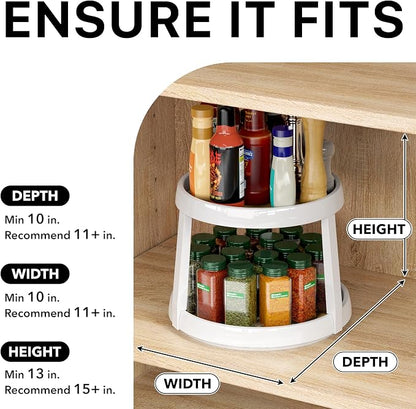 Simple Houseware 2-Tier Lazy Susan Spice Organizer, 10-Inch Diameter - Image 6