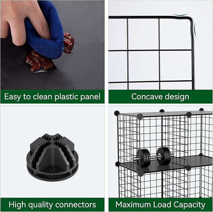 TUMUCUTE Wire Cube Storage Organizer, 12-Cube Metal Storage Shelves Bookshelf - Image 5