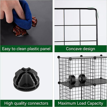 TUMUCUTE Wire Cube Storage Organizer, 12-Cube Metal Storage Shelves Bookshelf - Image 5