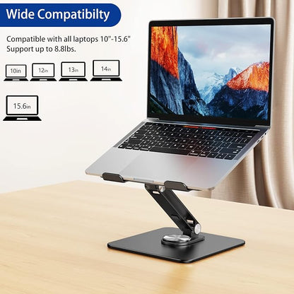 BESIGN LSX7 Laptop Stand with 360 Rotating Base, Ergonomic Adjustable Notebook - Image 3