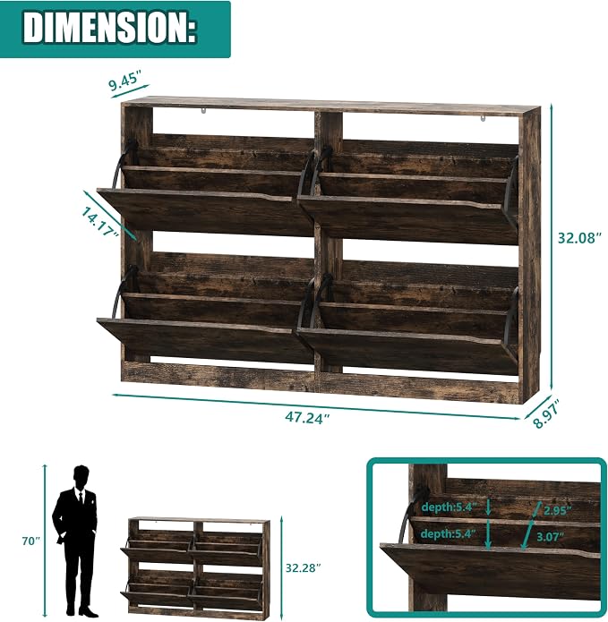 Xixini Shoe Storage Cabinet for Entryway - Image 2
