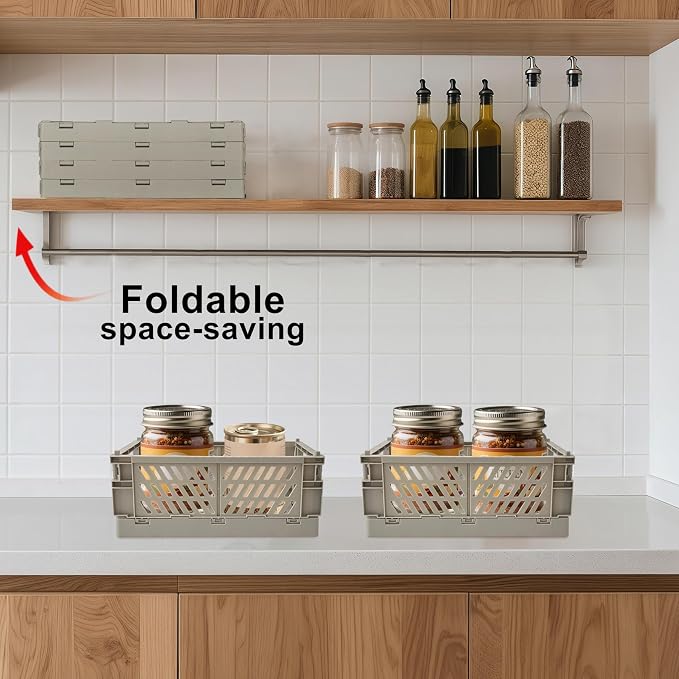 2 Pack Mini Foldable Small Plastic Baskets - Image 6