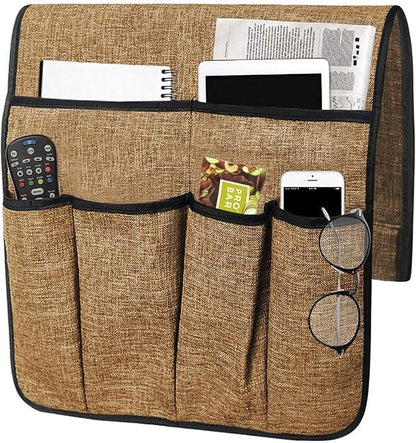 IPENNY Cotton Linen Sofa Couch Remote Control Holder Chair Armrest Caddy Pocket by Unknown