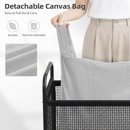 STORAGE MANIAC Rolling Laundry Hamper - Image 4