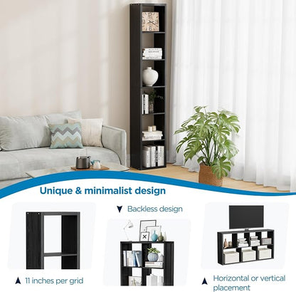 6 Cube Storage Organizer Single Row, Cube Shelf - Image 6