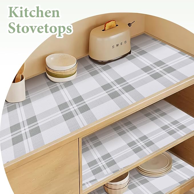 Drawer and Shelf Liner for Kitchen Cabinet: 12 in X 30 Ft Non Slip Waterproof - Image 3
