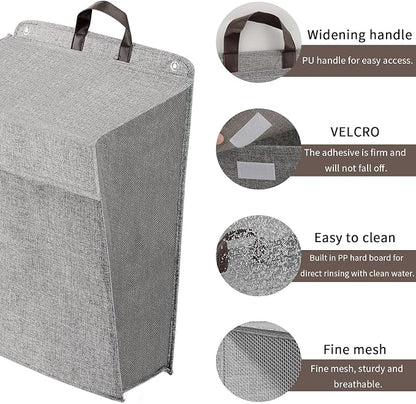 Wall Hanging Laundry Basket, Collapsible Laundry Hamper - Image 3