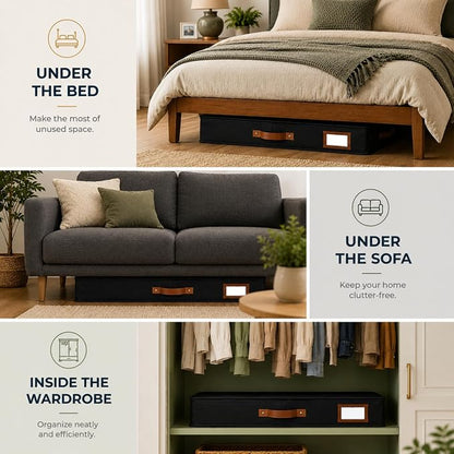 HOMELUX THEORY 2pc Under Bed Storage Containers, Bedroom Under the Bed Drawer - Image 5