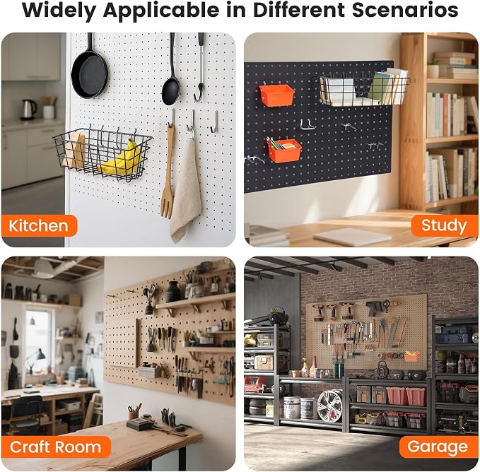 Pegboard Organizer Accessories Kit 155 PCS, Peg Board Hooks Assortment - Image 9